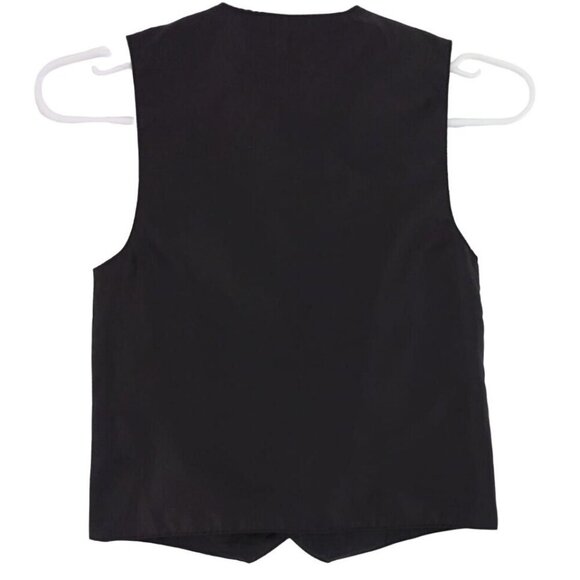 Wonder Nation Boys Black Polyester Vest with Decorative Pocket Square, Size 8 - Picture 5 of 7